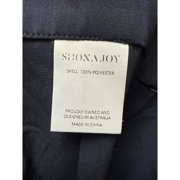 New Shona Joy Size US 4 Tulip Hem Midi Cocktail Slip Dress Sleeveless Navy Blue - Picture 10 of 11